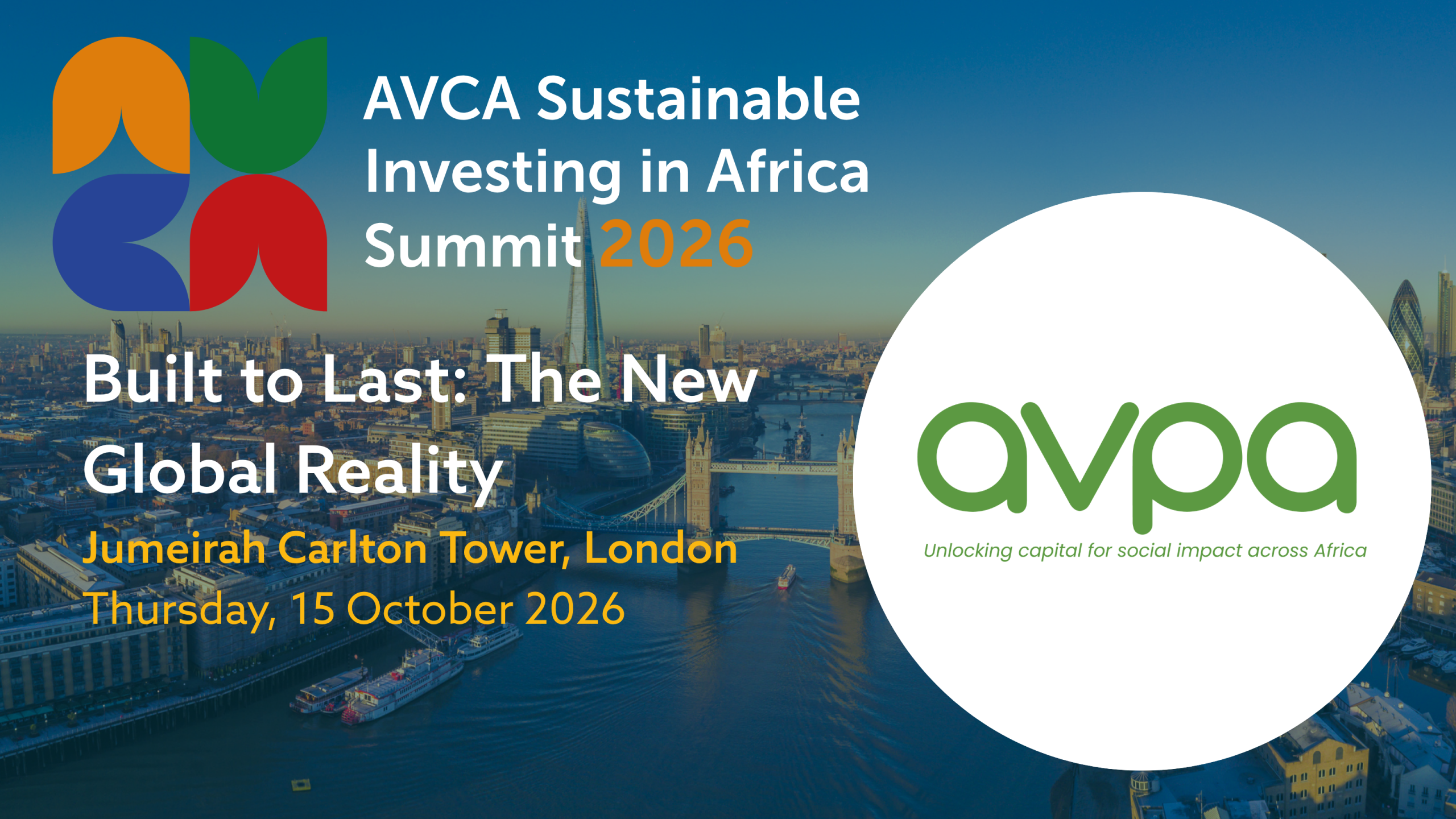 𝗣𝗔𝗥𝗧𝗡𝗘𝗥 𝗘𝗩𝗘𝗡𝗧 | AVCA Sustainable Investing in Africa Summit